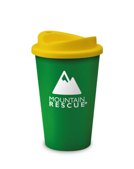 Universal Branded Recyclable Coffee Tumbler Green Yellow