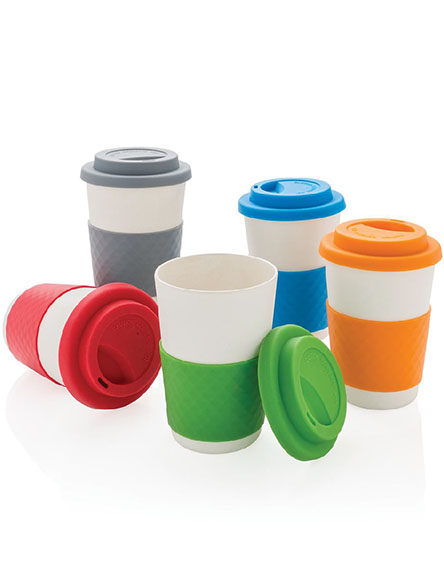 company branded bamboo reusable coffee cups