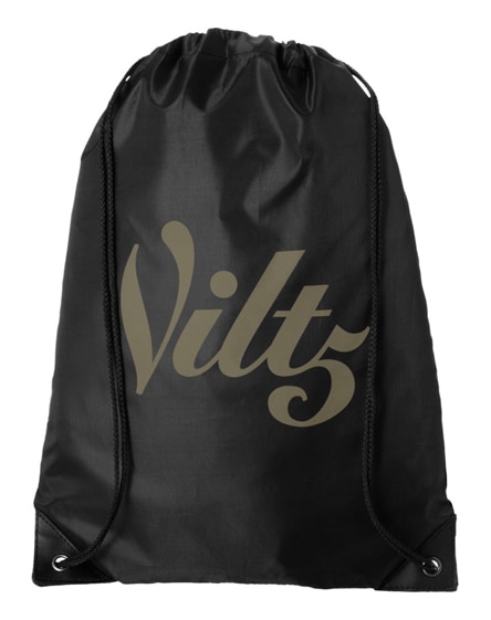 branded condor polyester and non-woven drawstring backpack
