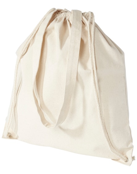 branded eliza 240 g/m¬≤ cotton drawstring backpack