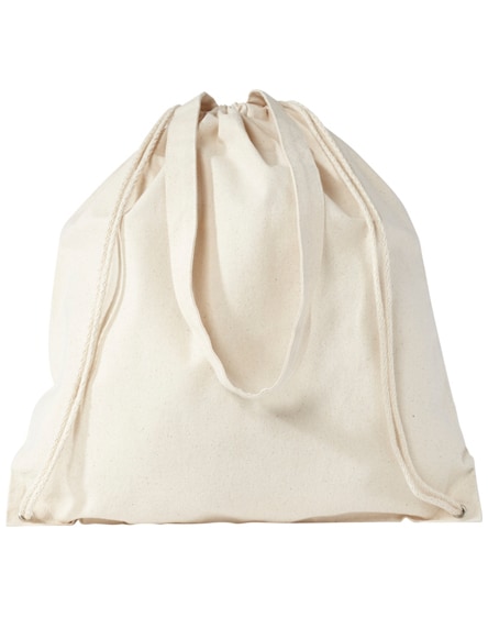 branded eliza 240 g/m¬≤ cotton drawstring backpack