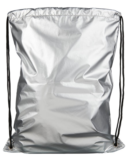 branded oriole shiny drawstring backpack