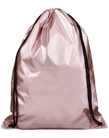 branded oriole shiny drawstring backpack
