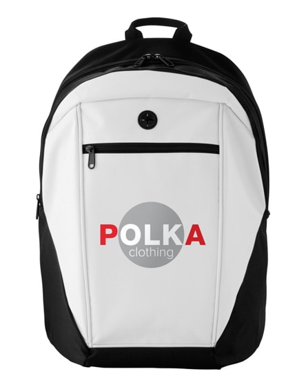 branded ozark headphone port backpack