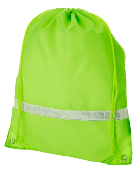 branded premium reflective drawstring backpack