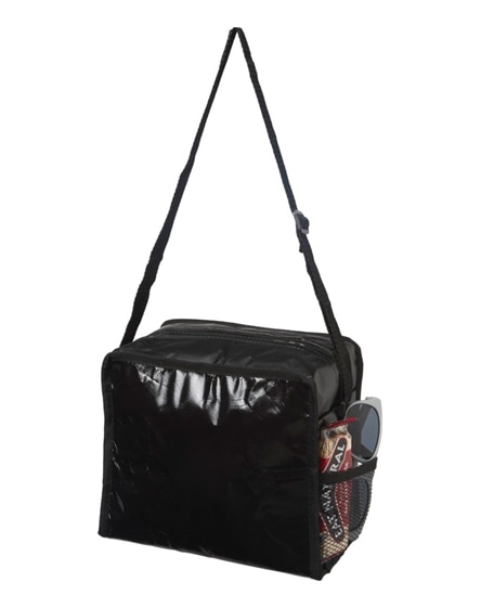 branded cool cube lunch cooler bag with shoulder strap