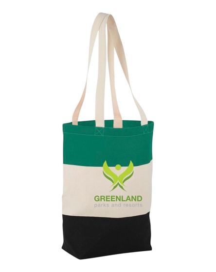 branded colour-block 227 g/m¬≤ cotton tote bag