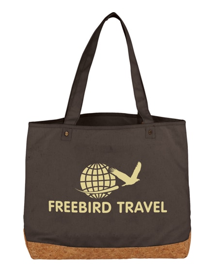 branded napa 406 g/m¬≤ cotton and cork tote bag