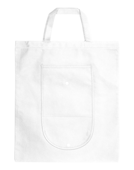 branded maple buttoned foldable non-woven tote bag