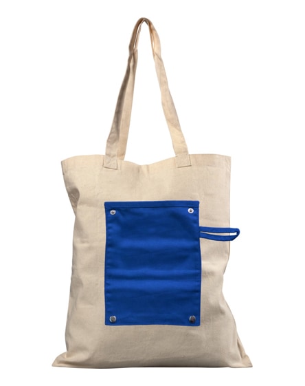 branded snap 180 g/m¬≤ roll-up buttoned cotton tote bag