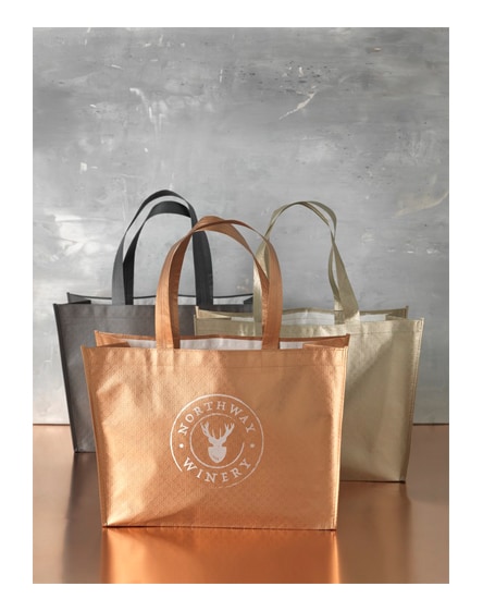 branded alloy laminated non-woven shopping tote bag