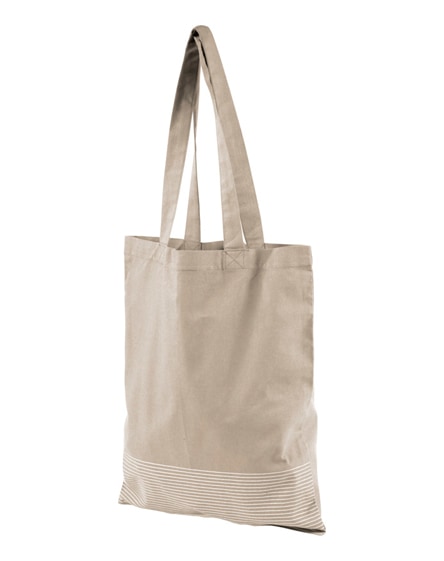 branded aylin 140 g/m¬≤ silver lines cotton tote bag