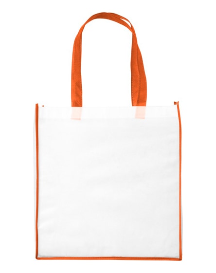 branded contrast large non-woven shopping tote bag