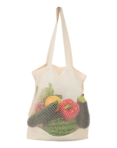 branded maine mesh cotton tote bag