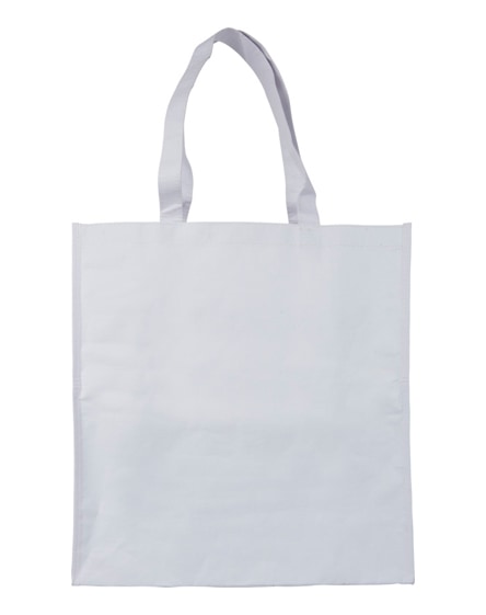 branded papyrus paper woven tote bag