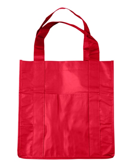 branded savoy slash pocket laminated non-woven tote bag