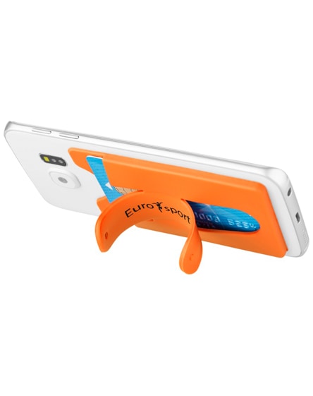 branded stue silicone smartphone stand and wallet