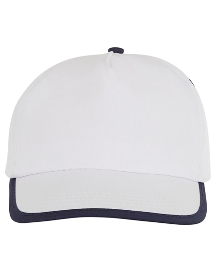 branded nestor 5 panel cap with piping