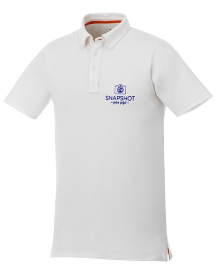 branded atkinson short sleeve button-down men's polo