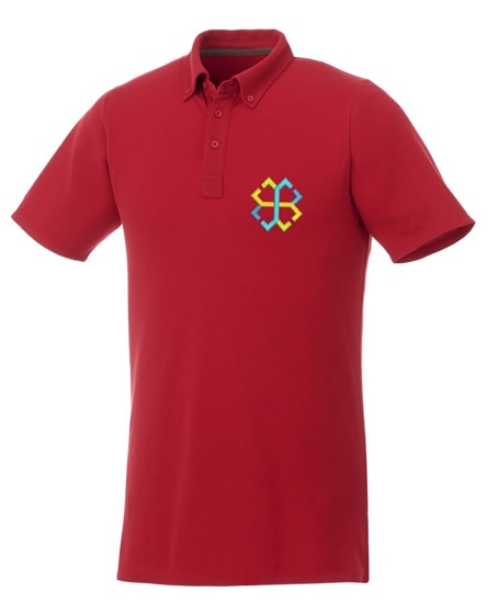 branded atkinson short sleeve button-down men's polo
