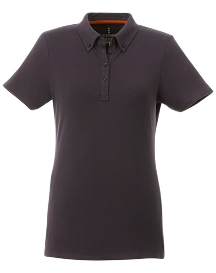 branded atkinson short sleeve button-down women's polo