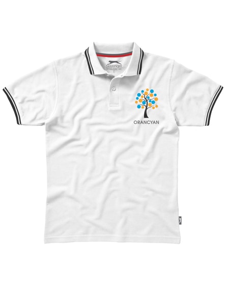 branded deuce short sleeve men's polo with tipping