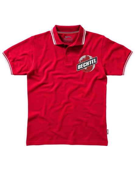 branded deuce short sleeve men's polo with tipping