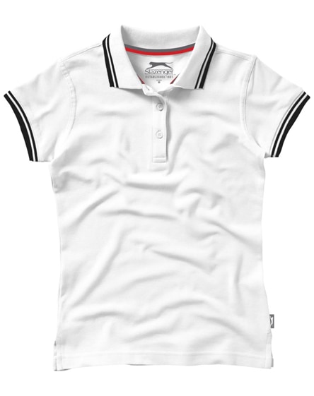 branded deuce short sleeve women's polo with tipping