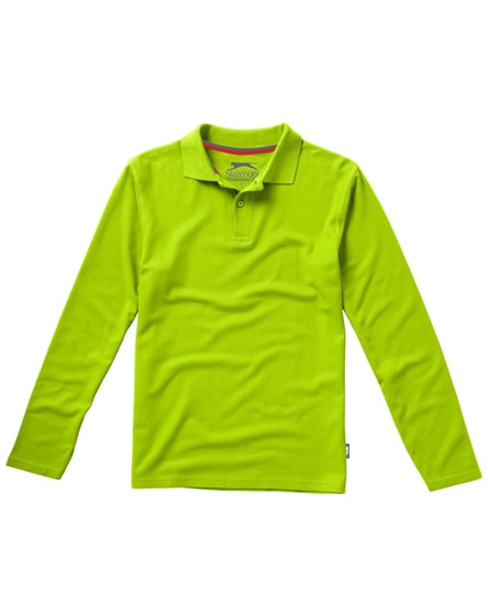 branded point long sleeve men's polo