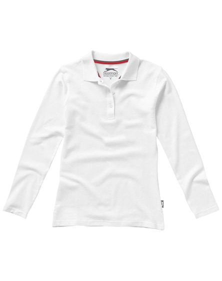 branded point long sleeve women's polo