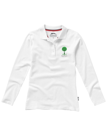 branded point long sleeve women's polo