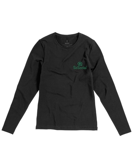 branded ponoka long sleeve women's organic t-shirt