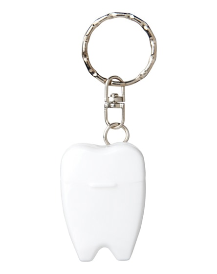 branded demi dental floss keychain
