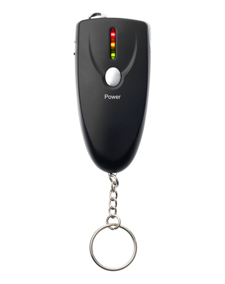 branded inebreeze alcohol breath analyser keychain