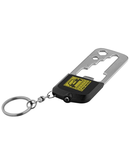 branded octa 8-function keychain tool and led light