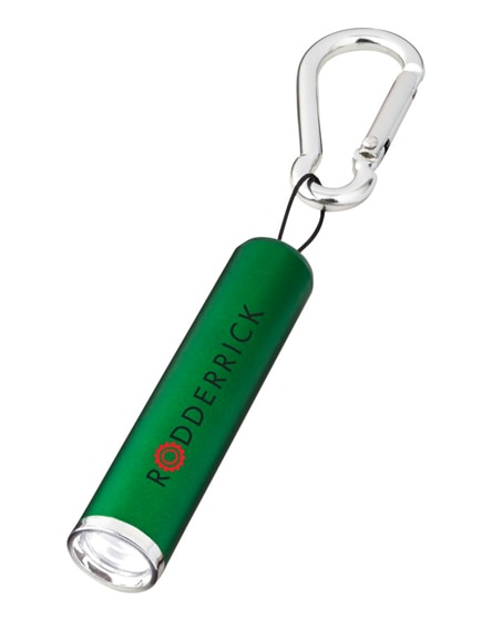 branded ostra led keychain light with carabiner