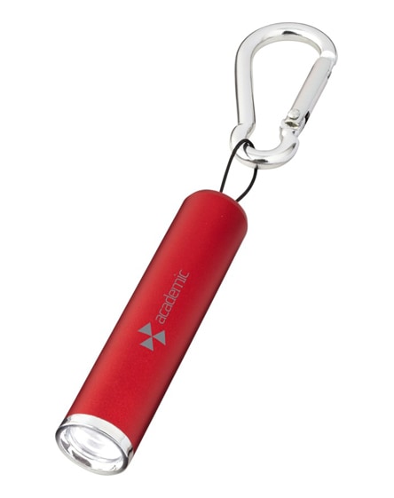 branded ostra led keychain light with carabiner