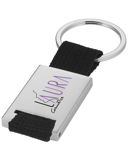 branded pablo rectangular webbing keychain