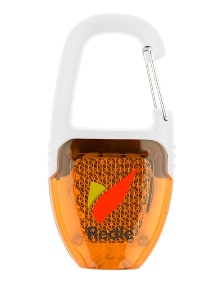 branded reflect-or led keychain light with carabiner