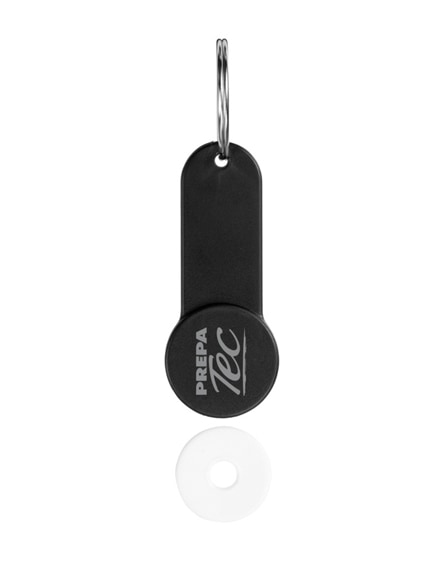 branded shoppy coin holder keychain