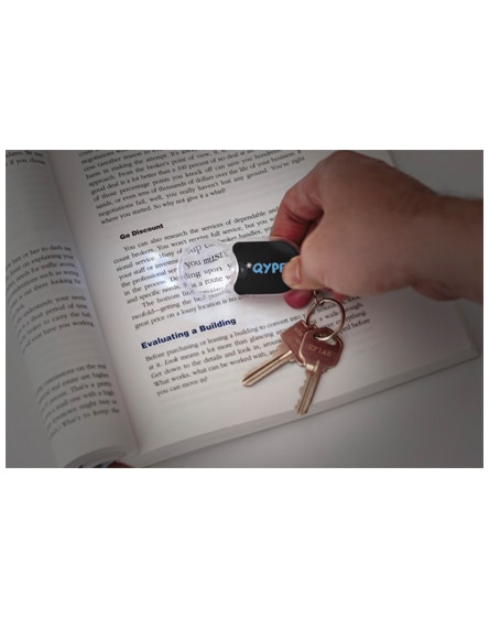 branded zoomy magnifier keychain light