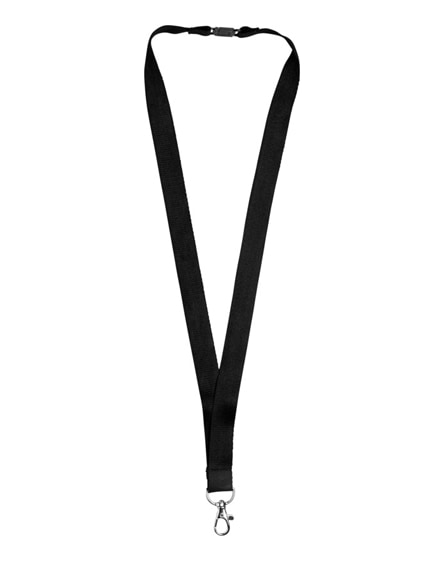 branded julian bamboo lanyard with safety clip