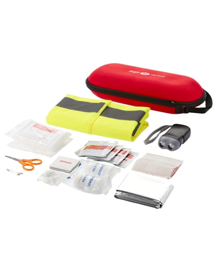 branded handies 46-piece first aid kit and safety vest