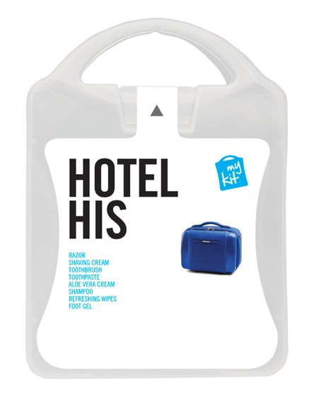 branded mykit hotel his travel set