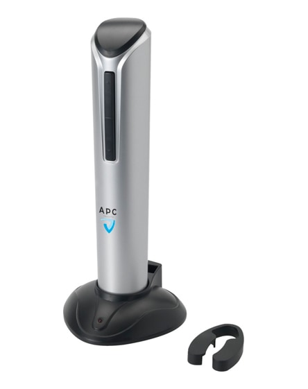 branded veneto automatic wine opener with charging station