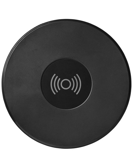 branded circle wireless charging alarm clock speaker