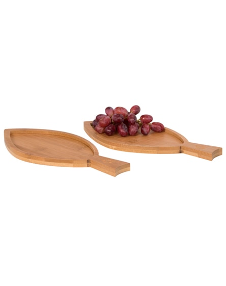 branded anna 2-piece bamboo amuse set in fish shape