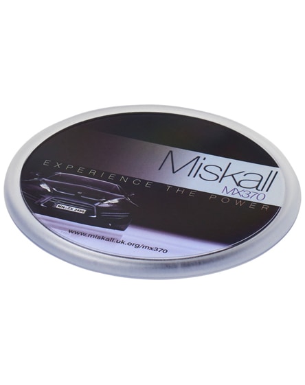 branded ellison round plastic coaster with paper insert