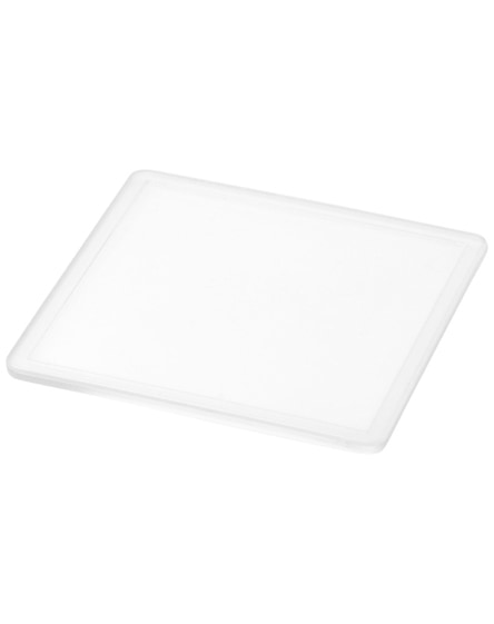 branded ellison square plastic coaster with paper insert