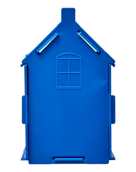 branded uri house-shaped plastic money container